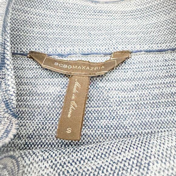 BCBG Maxazria Chevron Patterned Heavy Knit Pencil Skirt Denim Size S - Picture 2 of 6